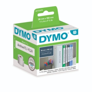 Etichette per Dymo LabelWriter permanenti - registratori - 190x38 mm - Bianco - S0722470 (Rotolo da 110 etichette)