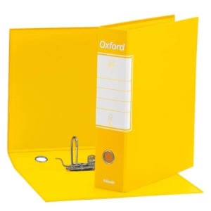 Esselte Raccoglitore Oxford Giallo - registratore protocollo 23x33cm - Dorso 8 cm - f.to esterno 29,5x35cm