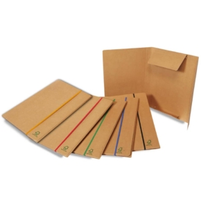 Cartelline con elastico A4 Euro-Cart Avana a spess 0,8 mm (conf.5)