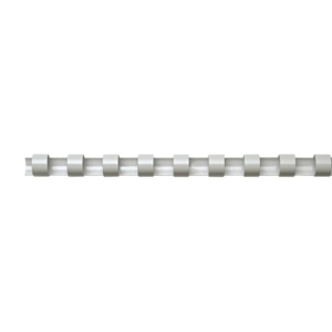 Dorsi plastici a 21 anelli Fellowes - 16 mm - 120 fogli - Bianco - 5347005 (conf.100)