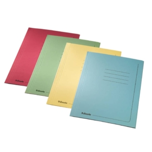 Cartelline manilla Esselte A4 in cartoncino riciclato - 3 lembi - Giallo - 295g/m² - 25x35 cm (conf.25)