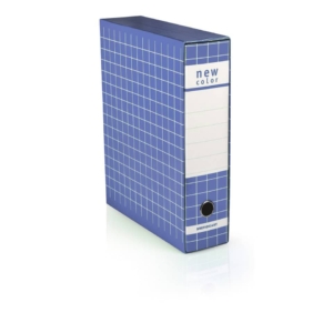 Raccoglitore ufficio New Color Brefiocart - Registratore protocollo - Dorso 8 cm - 35x28,5 cm - Blu