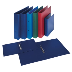 Raccoglitore 2 anelli A4 Europa Elba - 22x30 cm - Dorso 4 cm - Blu