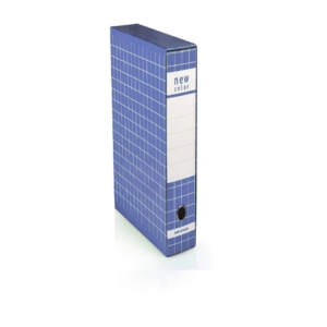 Raccoglitore ufficio New Color Brefiocart - Registratore Protocollo - Dorso 5 cm - 35x28,5 cm - Blu