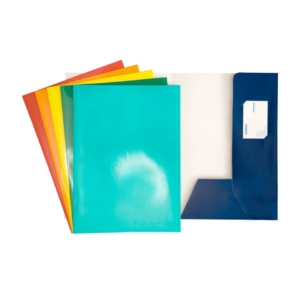 Cartelline cartoncino con lembi - 4company - presentazioni - 300g/m² - 24x32 cm - Blu (conf.10)