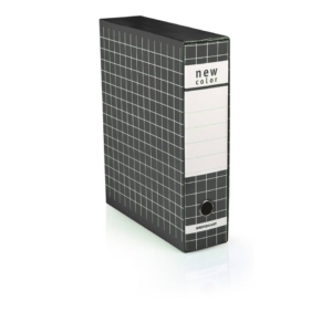 Raccoglitore ufficio New Color Brefiocart - Registratore protocollo - Dorso 8 cm - 35x28,5 cm - Nero