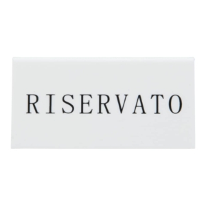 Segnaposto riservato Securit - acrilico Bianco TN-RES-IT (conf.5)