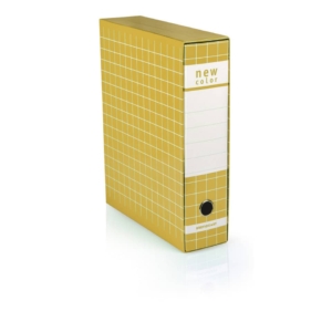 Raccoglitore ufficio New Color Brefiocart - Registratore protocollo - Dorso 8 cm - 35x28,5 cm - Giallo