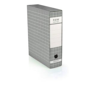 Raccoglitore ufficio New Color Brefiocart - Registratore protocollo - Dorso 8 cm - 35x28,5 cm - Grigio