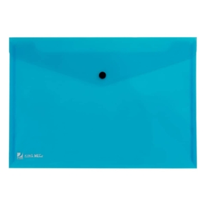 Busta A4 con bottone in plastica - Pull King Mec - PPL - 21x29,7 cm - Azzurro