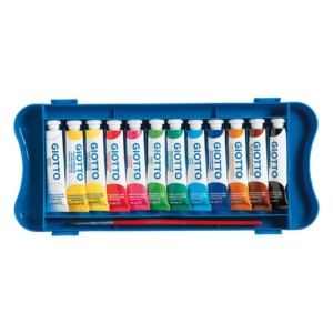 Tubetti tempera GIOTTO - 12 ml - 304000 (conf.12+1 pennello)
