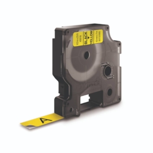Nastro per etichettatrici Dymo D1 - 12 mm x 7 m - Nero/Giallo - S0720580