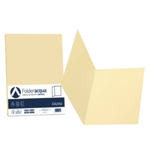 Cartelline cartoncino - Luce&Acqua Favini - Senza lembi - 25x34 cm - Camoscio (conf.50)