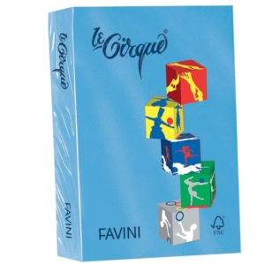 Risma carta colorata A4 Le Cirque Favini - A4 - 80g/m² - Azzurro reale (risma da 500 fogli)
