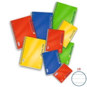 Quaderno a spirale APACHE Pigna - A4 - 1R - 140 fogli - Assortito