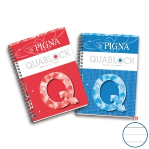 Blocco QUABLOCK con spirale wire-o Pigna - A4 - 1R - 120 fogli