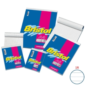 Blocco a righe punto metallico Blasetti BRISTOL 60 fogli - 1R - A4 - 21x29,7cm