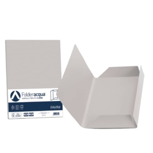 Cartelline in cartoncino 3 lembi Luce&Acqua Favini - 24,5x34,5 cm - Ghiaccio (conf.25)