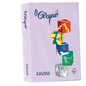 Risma carta colorata Le Cirque Favini - A4 - 80g/m² - Lilla (risma da 500 fogli)