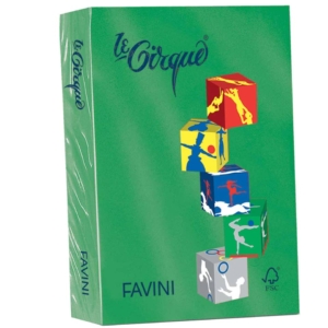 Risma carta colorata Le Cirque Favini - A4 - 80g/m² - Verde bandiera (risma da 500 fogli)
