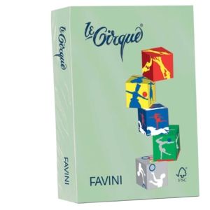 Risma carta colorata Le Cirque Favini - A4 - 80g/m² - Verde (risma da 500 fogli)