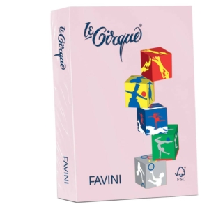 Risma carta colorata Le Cirque Favini - A4 - 80g/m² - Rosa (risma da 500 fogli)