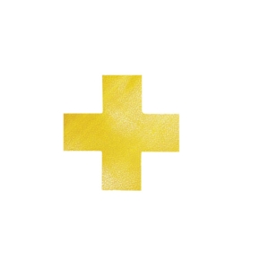 Segnaletica da pavimento forma "croce" DURABLE RAL 1003 Giallo 150x0,7x150mm - 170104 (conf.10)