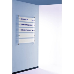Targa a parete Tecnostyl - 60x15 cm - bisatinato - TP001BS