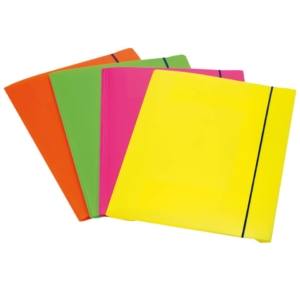 Cartelline con elastico Fellowes A4 - Fluo - Ppl - Assortito (conf.4)