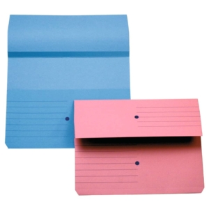 Cartelline canguro - 4company - woodstock - 225g/m² - 32,5x25,5 cm - Blu (conf.10)