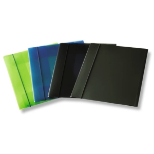 Leonardi - Cartellina con elastico in plastica - Polipropilene - Blu Trasparente