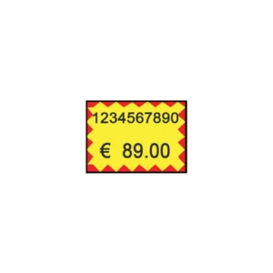 Etichette Permanenti Giallo /Rosso per Prezzatrice Printex - 26x19 mm - B10/2619/FPGSTF (conf.10 rotoli da 600 etichette)