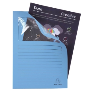Cartelline con finestra Exacompta Forever® A4 cartoncino riciclato 120g/m² Azzurro - 50106E (conf.100)