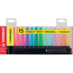 Desk set evidenziatori Stabilo Boss® Original 2-5 mm Assortito (conf.15)