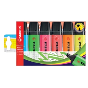 Evidenziatori Stabilo Boss Original Astuccio in plastica - Assortito - 2-5 mm (conf.6)