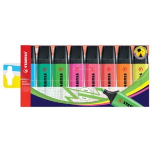 Evidenziatori Stabilo Boss Original Astuccio in plastica - Assortito - 2-5 mm (conf.8)