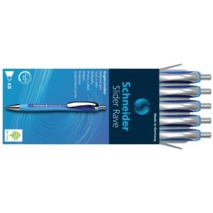 Penna a sfera a scatto Blu Slider Rave Schneider - 1,4 mm - P132503