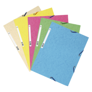 Cartellette Exacompta con elastico diagonale - colori assortiti - 24x32 cm - 55550E (conf.10)