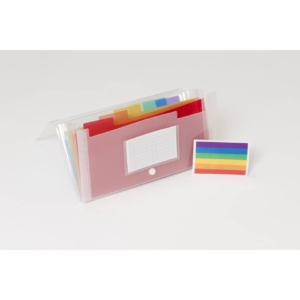 Classificatore Crystal Colours 14x26x3 cm - 7 scomparti - cristallo 55398E
