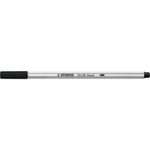 Pennarello Stabilo Pen 68 brush - punta a pennello - M 1 mm Nero