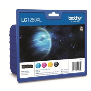 Cartucce originali Brother LC-1280XLVALBP Ink-jet A.R. n+c+m+g (conf.4)