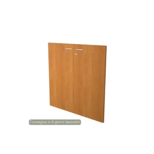 Coppia ante basse per libreria componibile Artexport Protocollo - Noce chiaro - 76x81 cm