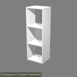 Libreria a giorno Maxicube Bianco Artexport - 3 caselle - 35,9x29,2x103,9 cm
