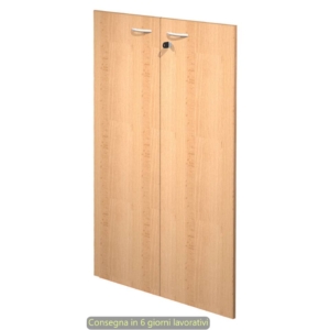 Coppia ante con serratura Artexport in melaminico per mobile medio Presto 80x115 cm Faggio - 60069/M/6