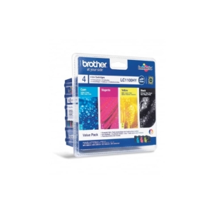 Cartucce Brother LC-1100HYVALBP originali Ink-jet alta resa blister SERIE 1100 - Nero+Ciano+Magenta+Giallo (conf.4)