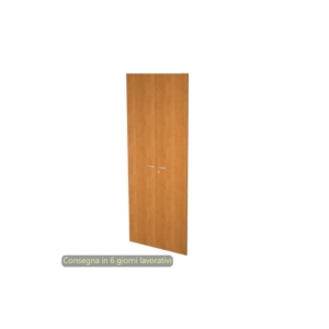 Coppia ante alte per libreria componibile Artexport Protocollo - Noce chiaro - 76x196 cm