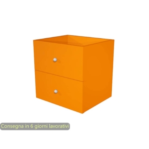 Coppia cassetti Libreria caselle Maxicube Artexport - 32,5x28,8x32,5 cm - Arancione - 2c MaxC/O