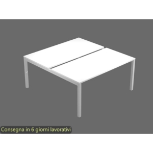Postazione Open Space Artexport Bridge Bench 180x2 Bianco BENCH180X2-3