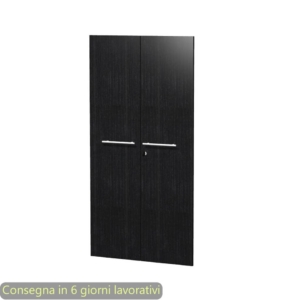 Coppia ante melaminico mobile medioalto Artexport Flora Nero venato - L80 H153,8 SP. 1,8 cm - 91073M/8