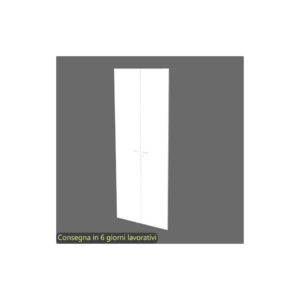 Coppia ante alte per libreria componibile Artexport Protocollo - Bianco - 76x196 cm